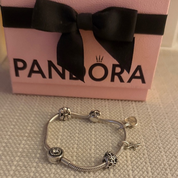 Pandora Jewelry - Pandora Silver Charm Bracelet with Pandora Charms 7.5 price is firm!!!!